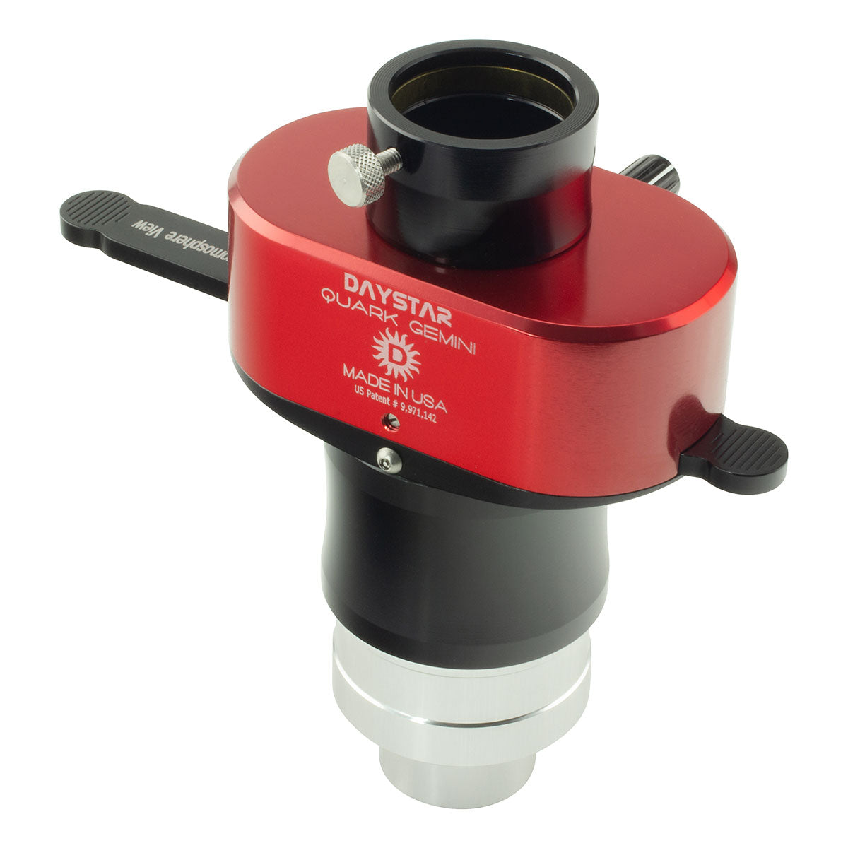 DayStar QUARK Gemini Combo H-Alpha solar filter for beginner astronomers showing chromosphere and prominence viewing features, model DSZGC