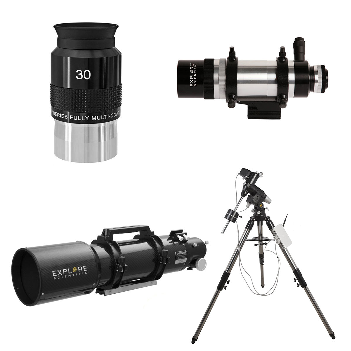 Explore Scientific ED102-FCD100 Series Air-Spaced Triplet Telescope CF Combo FCD100-10207-CF-CMBO