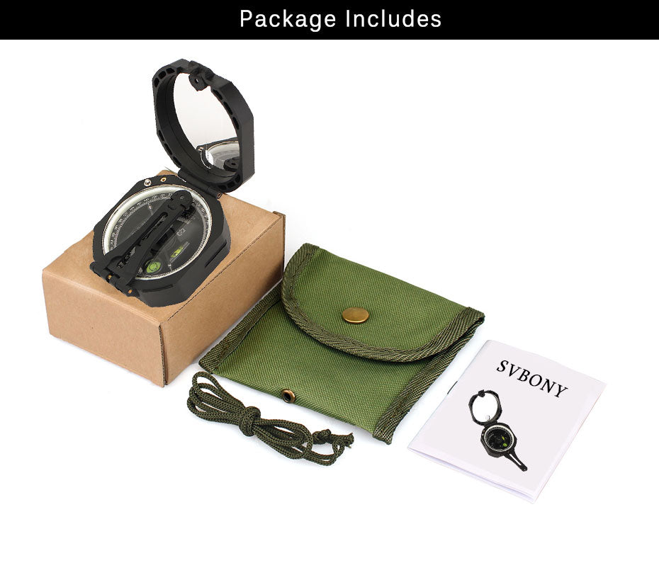 SVBONY Compass Professional Military Outdoor Survival Camping Equipment Geological Pocket Compass Lightweight F9134 for prepper