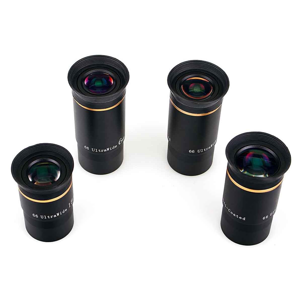 SVBONY Telescope Eyepiece Fully Mutil Coated 1.25 inches 66 Degree  6/9/15/20 mm