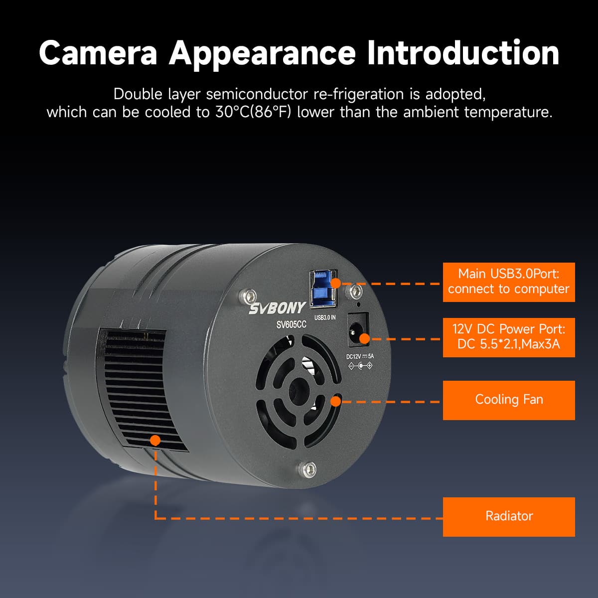 SV605CC OSC Camera IMX533 Cooled Color Astronomical Camera for Deep Space Astrophotography