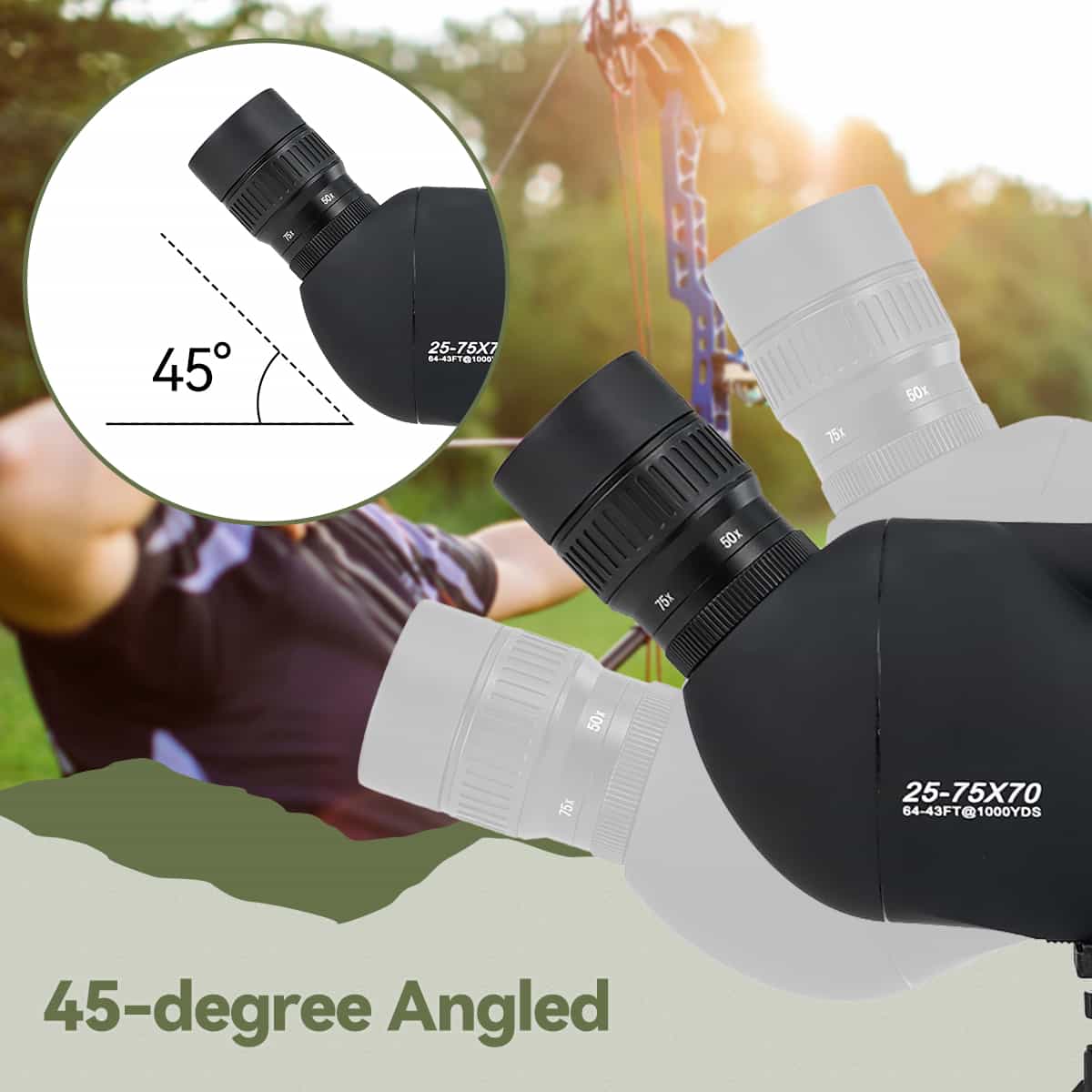 SV28 Plus 25-75x70 Spotting Scope For Phone Birding Photography