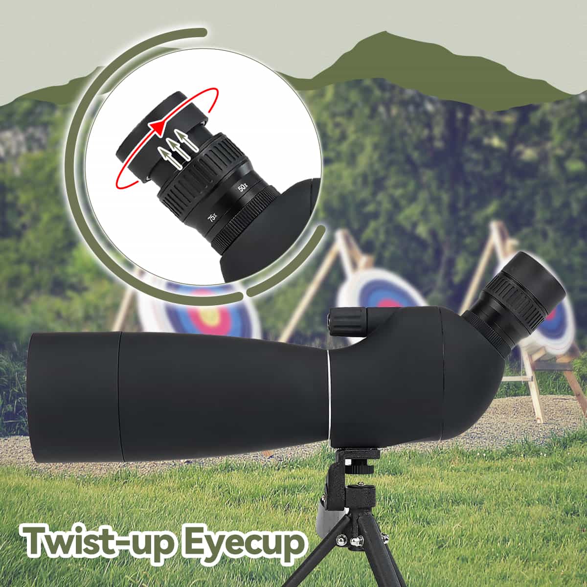 SV28 Plus 25-75x70 Spotting Scope For Phone Birding Photography