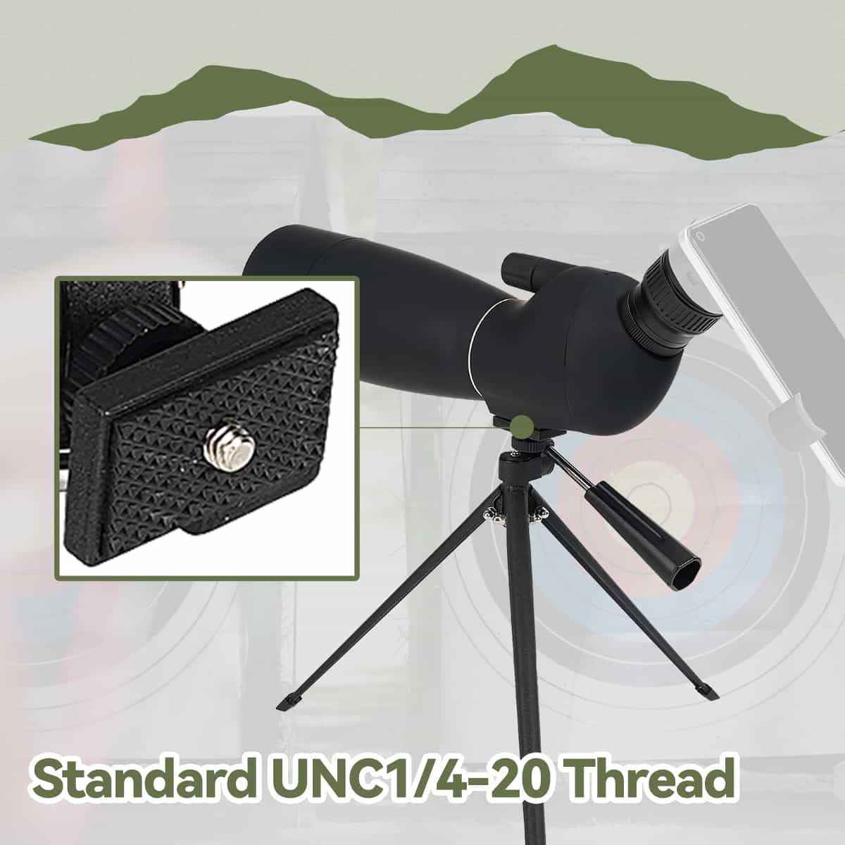SV28 Plus 25-75x70 Spotting Scope For Phone Birding Photography