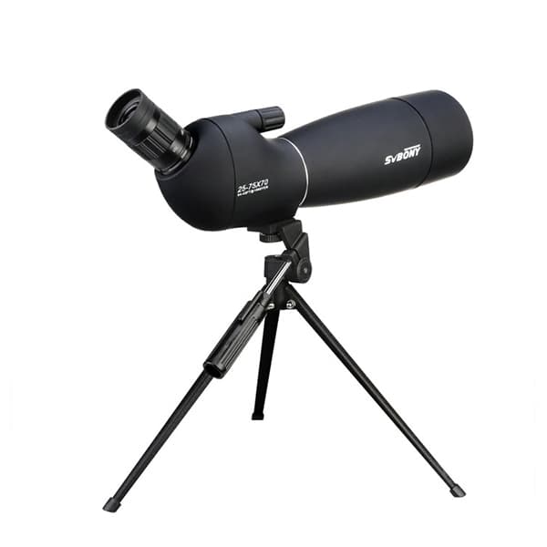SVbony SV28 25-75x70 Spotting Scope Black with Desktop Tripod For Phone Birding Photography