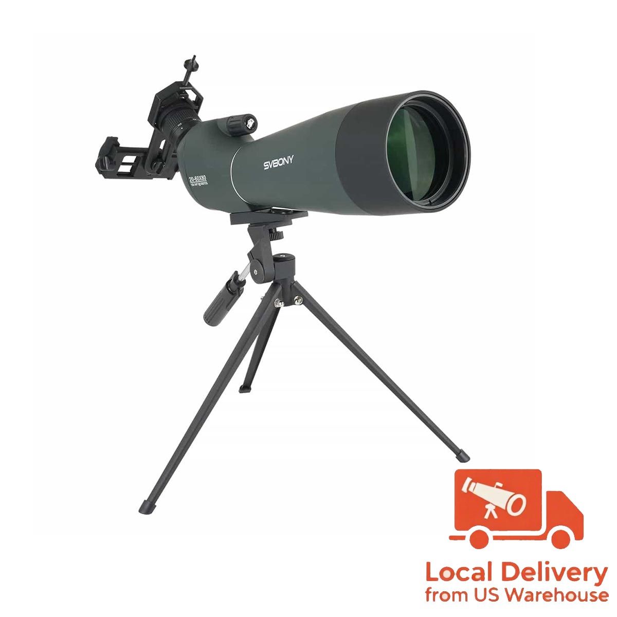 SV28A New Version 20-60X80 Spotting Scope For Archery Shooting, Target Observing and Birding Scenarios