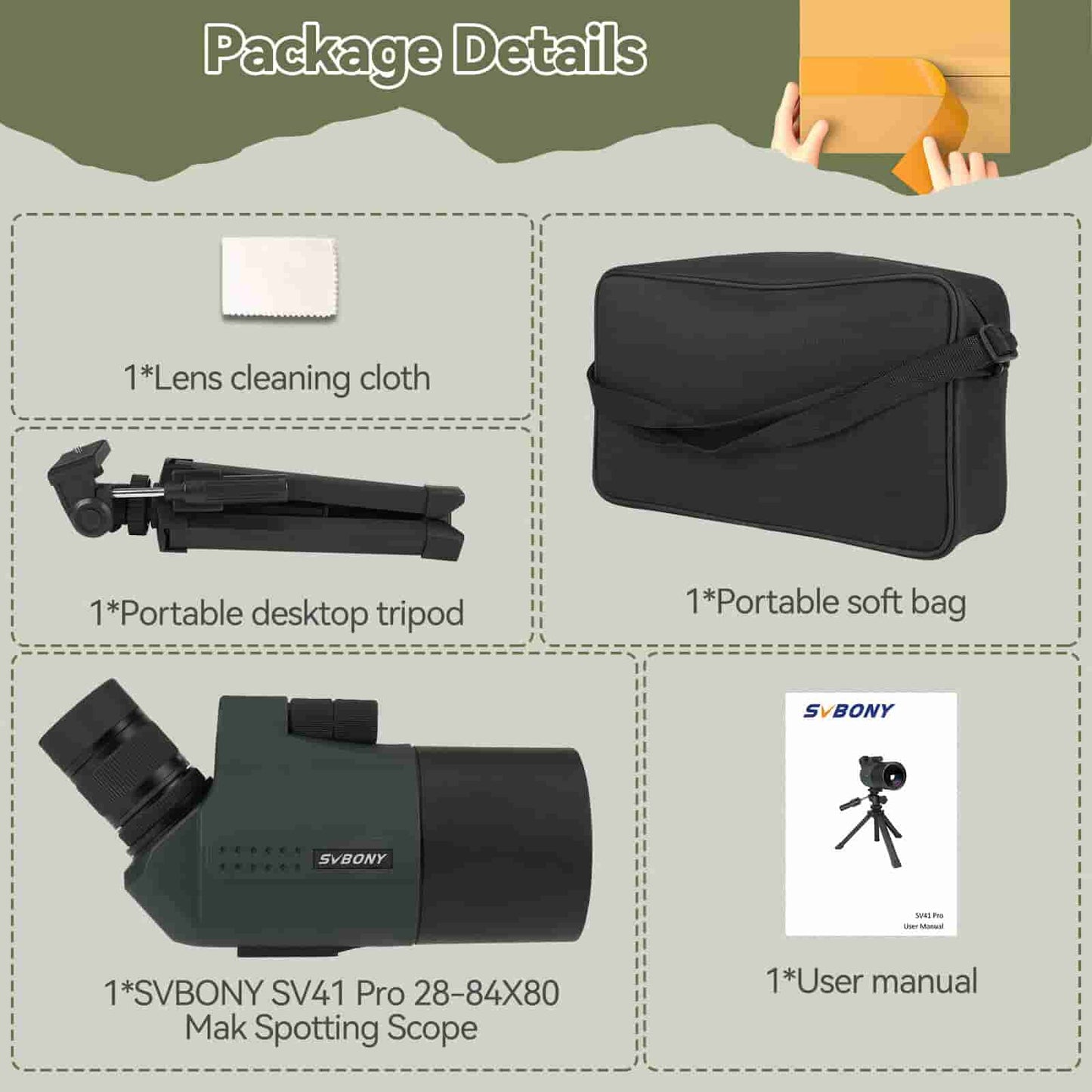 SV41 Pro 28-84x80 Mak Spotting Scope FMC Coating with Wifi Camera Birding