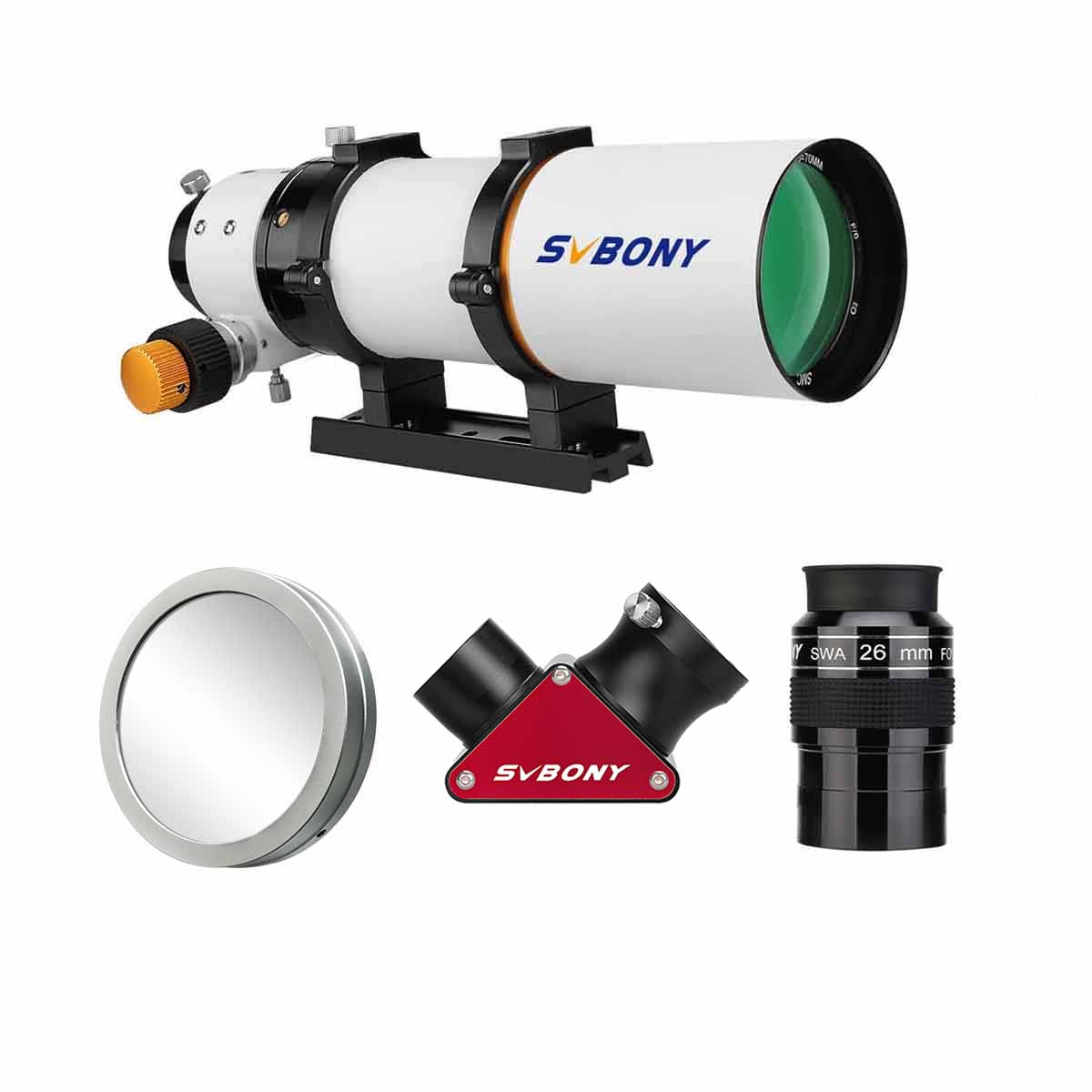 SV503 70ED F6 Telescope Refractor with Diagonal Eyepiece Set for Beginners Stargazing