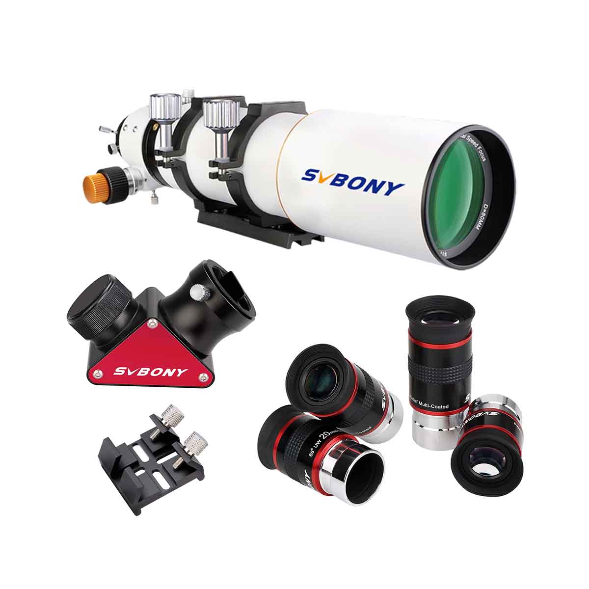 SV503 80ED F7 Telescope Refractor with 68-degree Eyepieces Set for Adults Stargazing