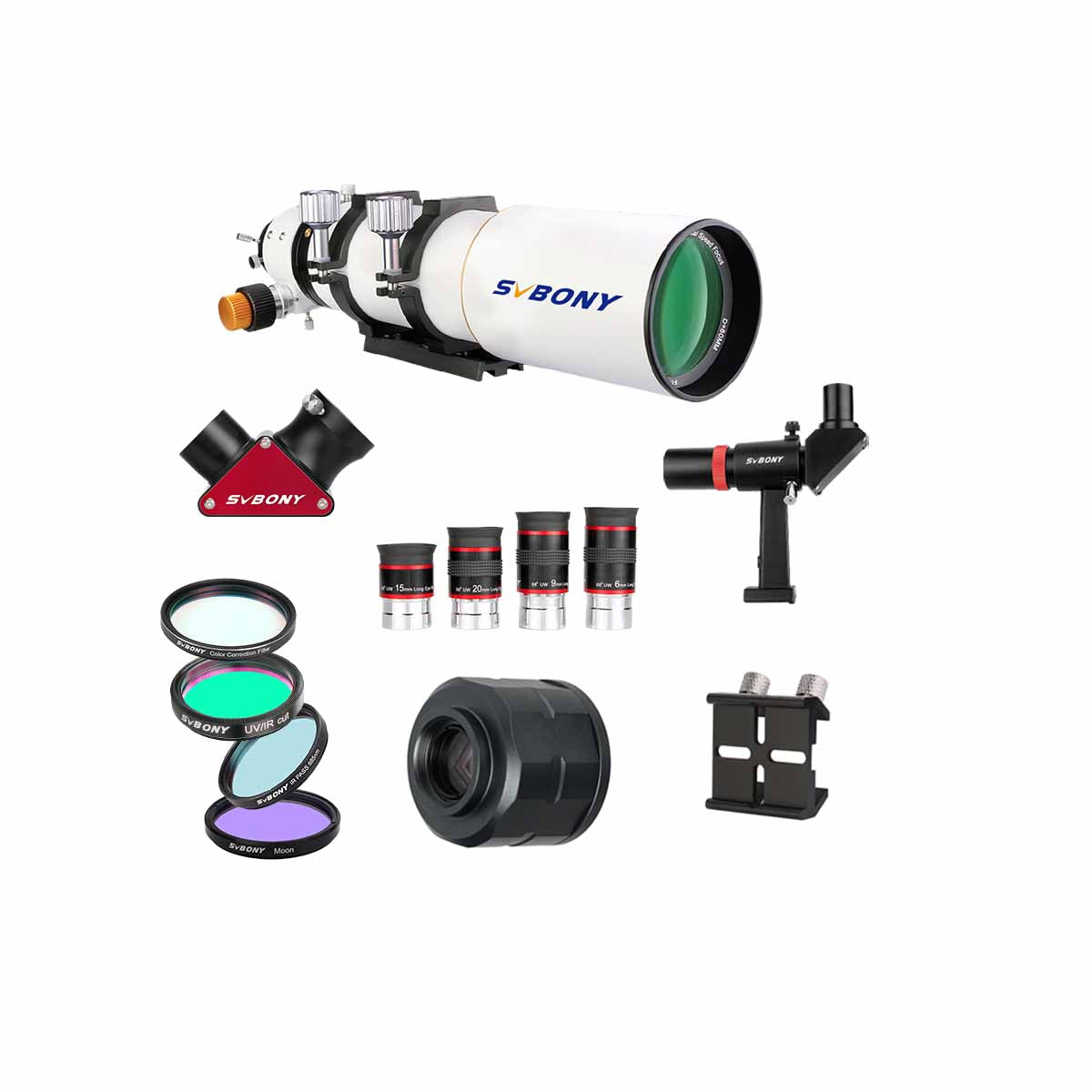 SV503 80/102 Refractor Telescope Set for Moon Observation and Planetary Photography