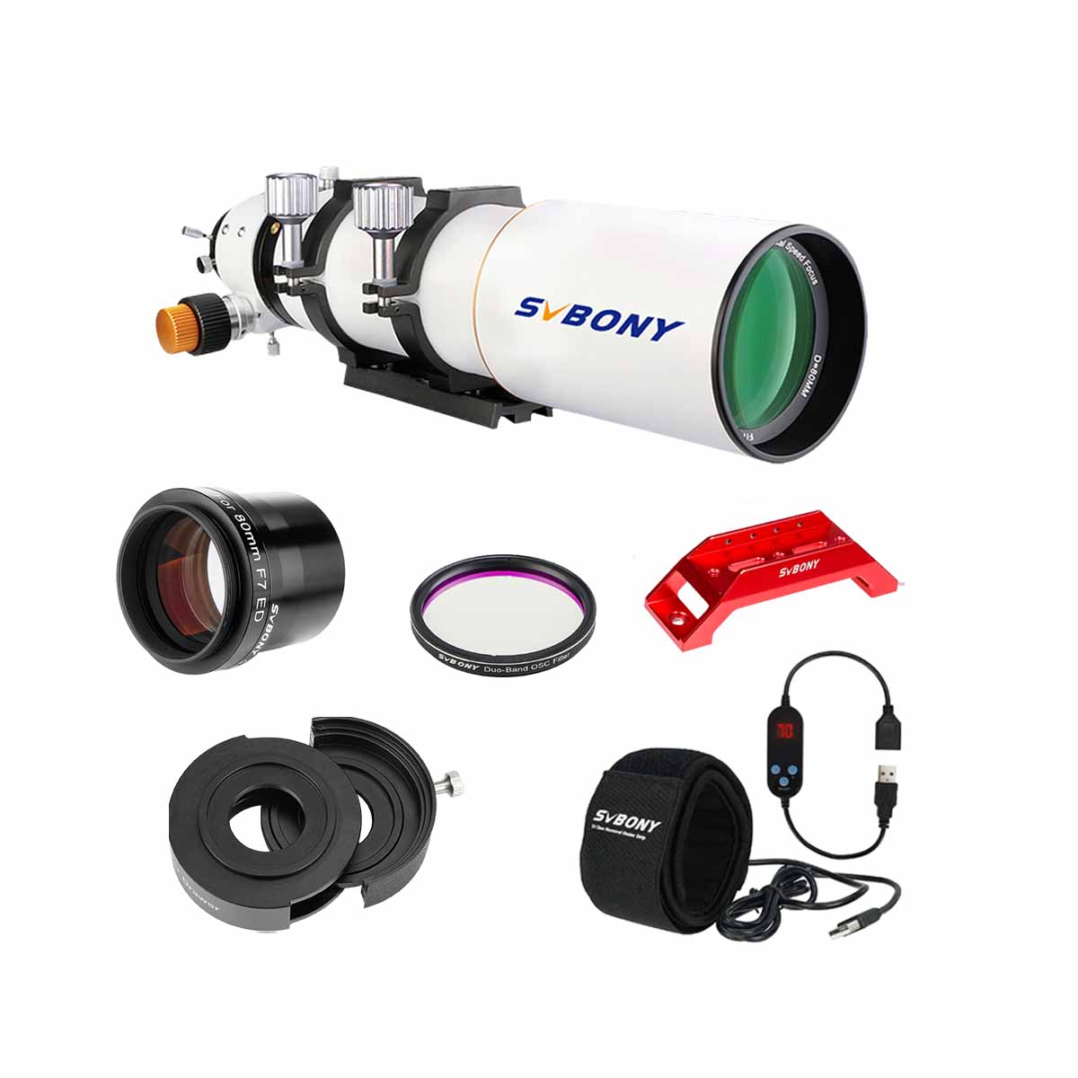 SV503 80 ED Telescope with 0.8x Focal Reducer/Flattener For Photography