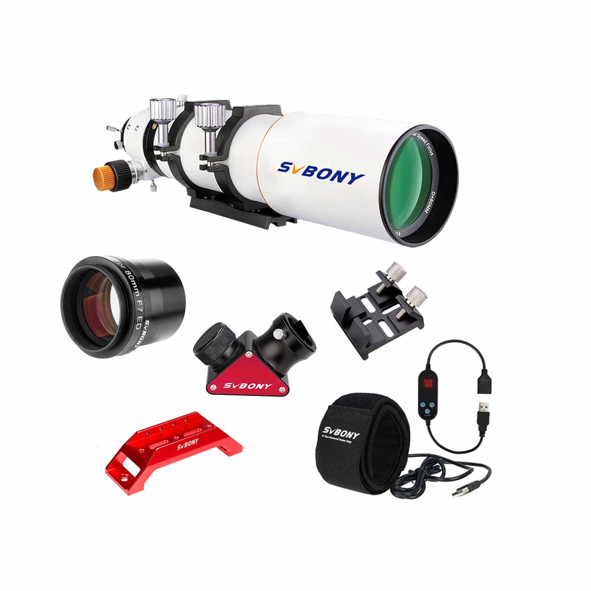 SV503 80 ED Telescope with 0.8x Focal Reducer/Flattener For Photography