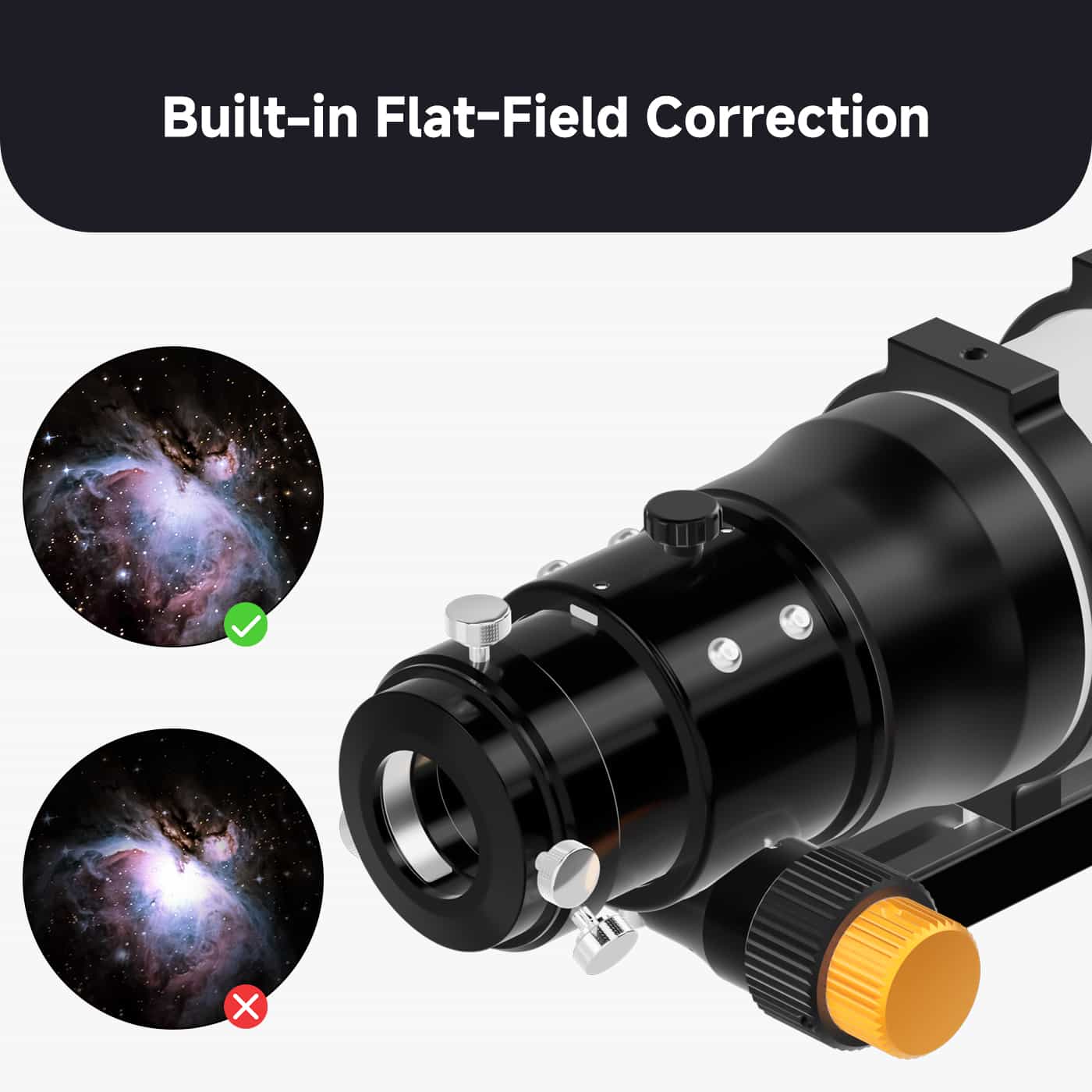 SVBONY SV503 70mm Upgraded f/6.78 Quadruplet 2-Element ED Flatfield Refractor Telescope for cameras APS-C Sensors
