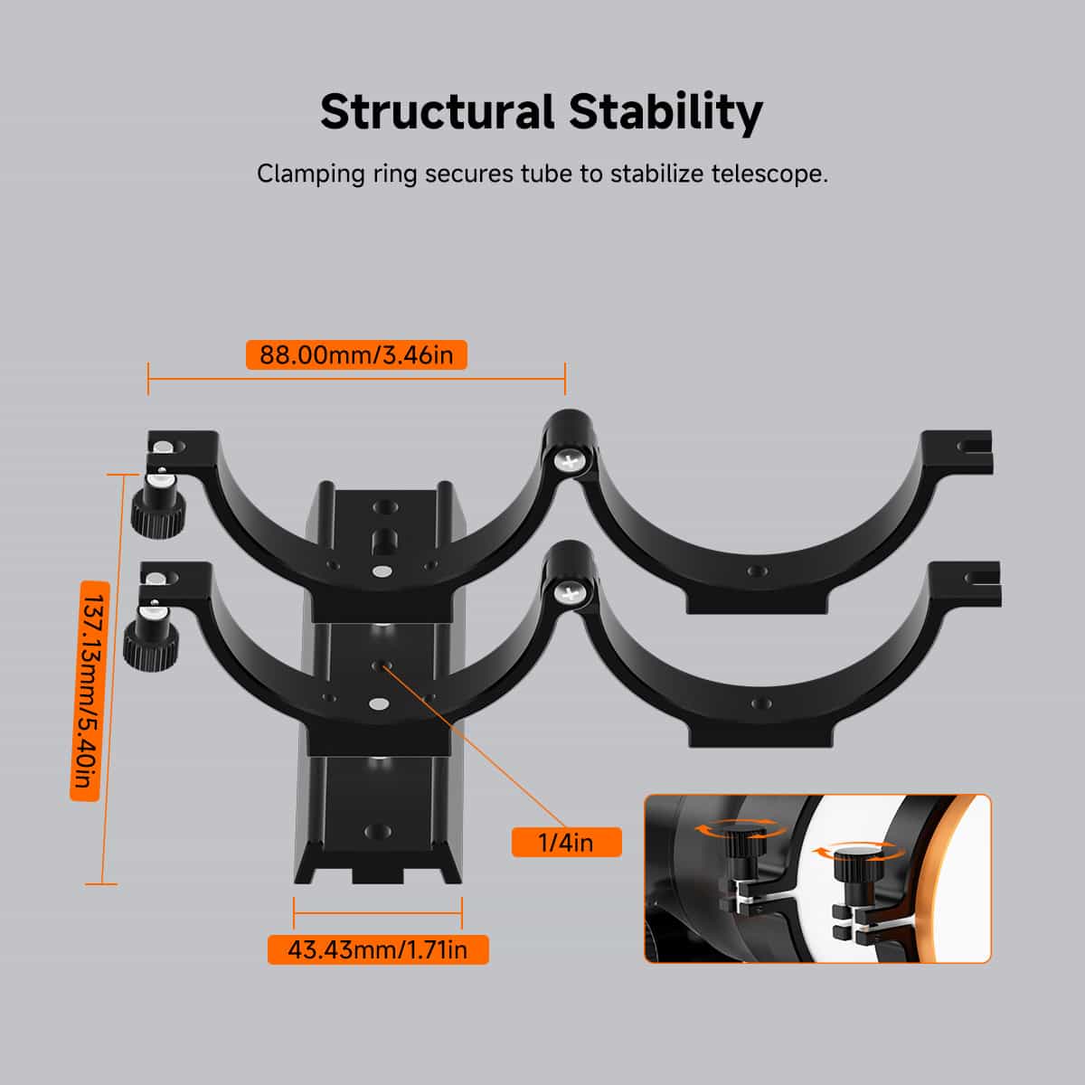 SVBONY SV503 70mm Upgraded f/6.78 Quadruplet 2-Element ED Flatfield Refractor Telescope for cameras APS-C Sensors