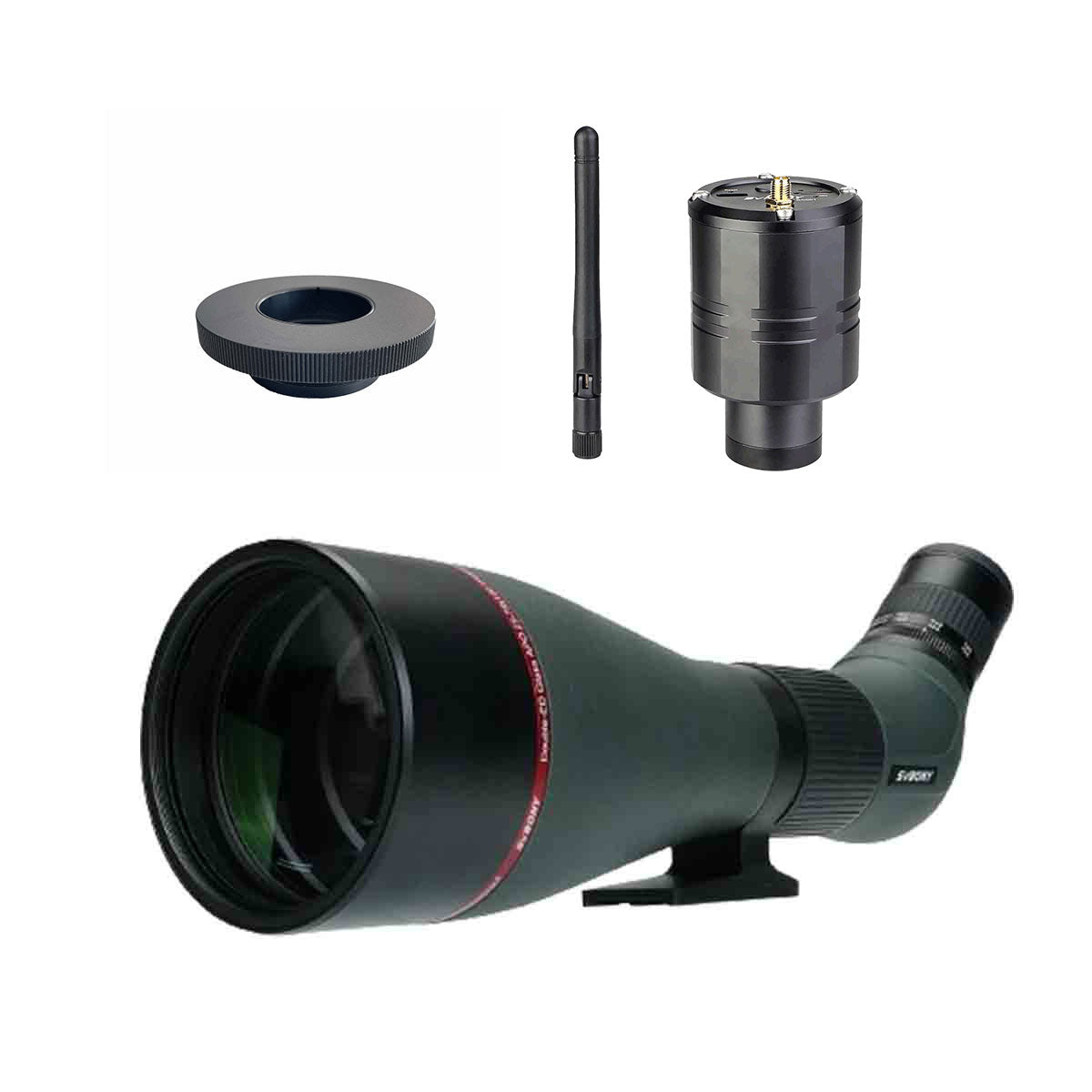 SA401 25-75X100 APO Spotting Scope with SC001 Wifi Camera for Birdwatching