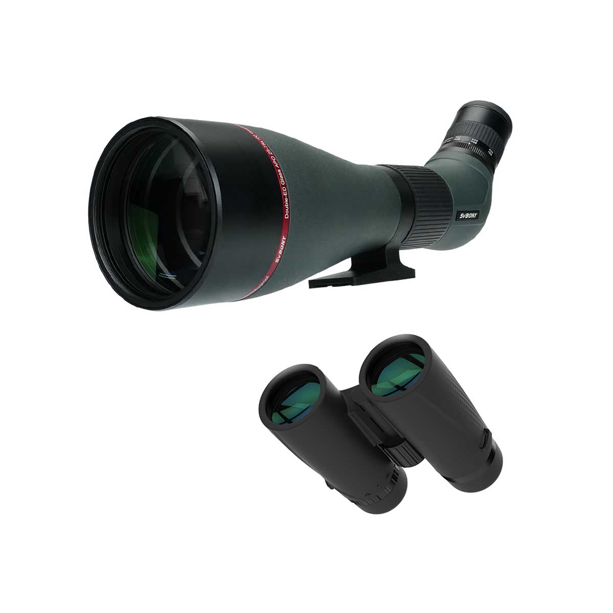 SA401 25-75X100 APO Spotting Scope - SA205 ED Flat-field Binocular for Birdwatching