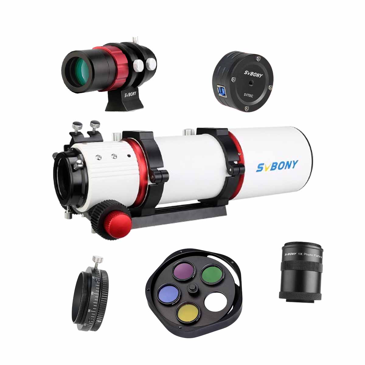 SV550 80APO Refractor Telescope - SV705C Planetary Camera Set for Planetary Imaging