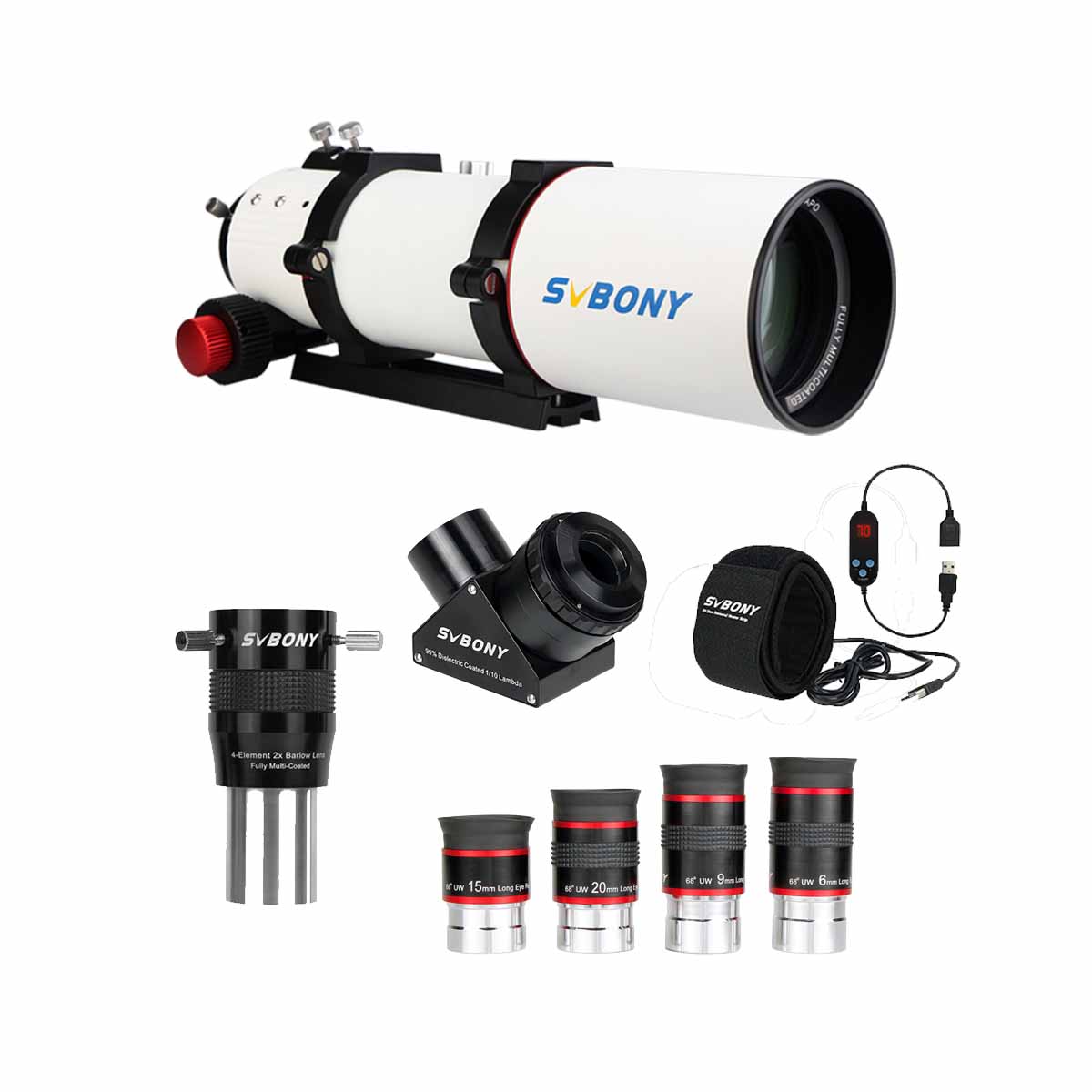 SVBONY SV550 80 APO Triplet Refractor Set for Visual Observation