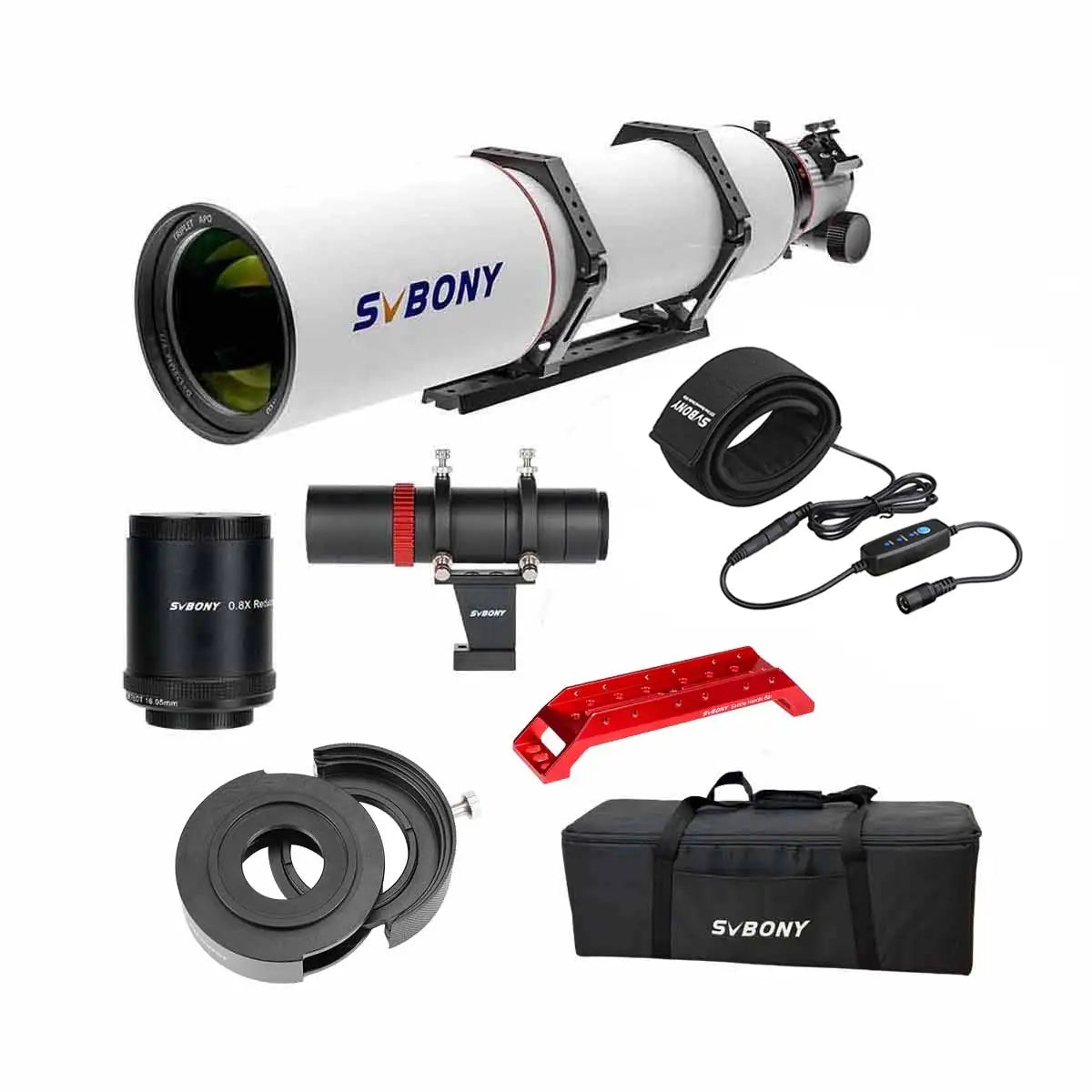 SV550 122 APO Refractor Telescope - SV209 0.8x Focal Reducer/Field Flattener Set for Photography