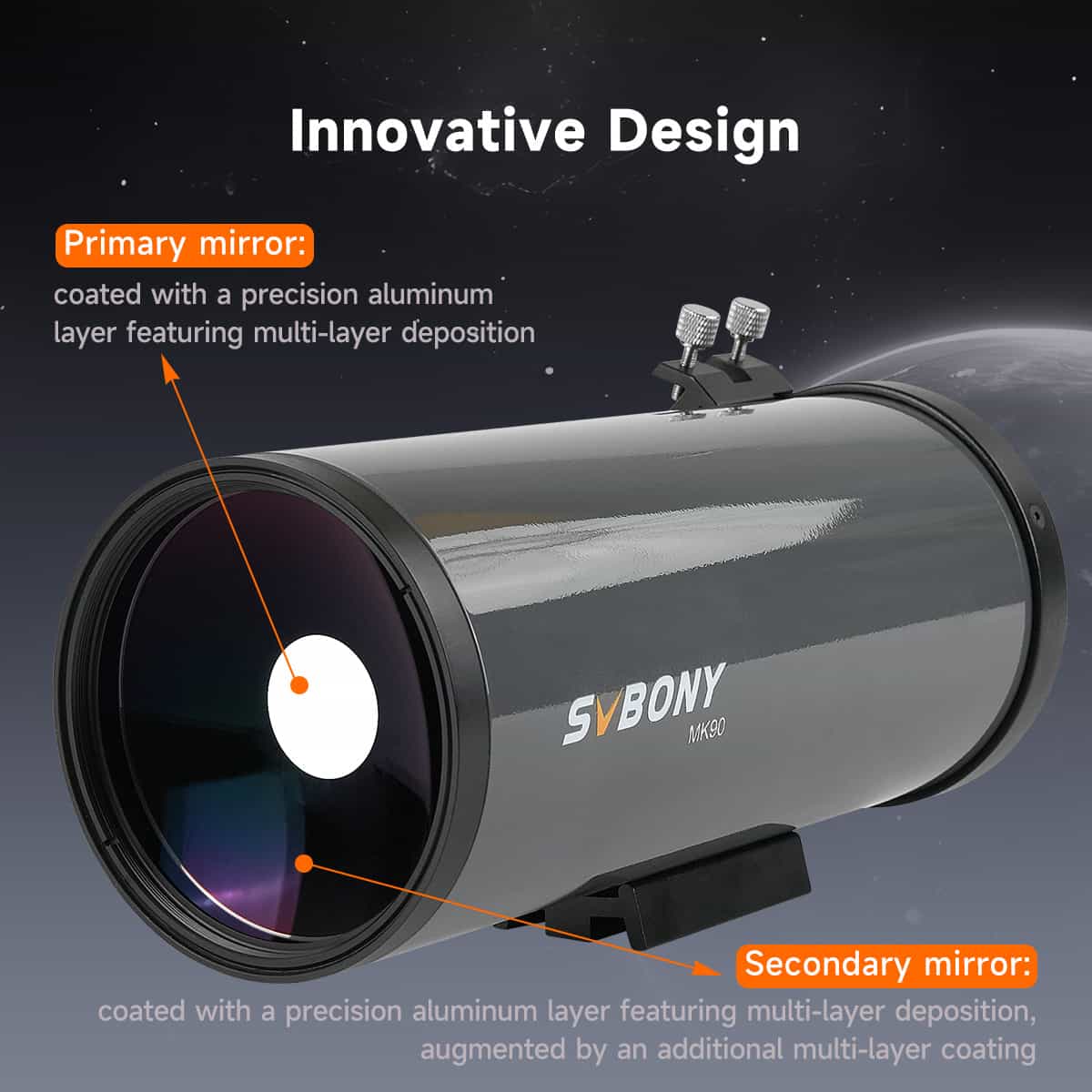 Svbony MK90 90mm Portable Maksutov Cassegrain Telescope – Great for Bird Watching, Long Range Viewing and Lunar Planetary Observations