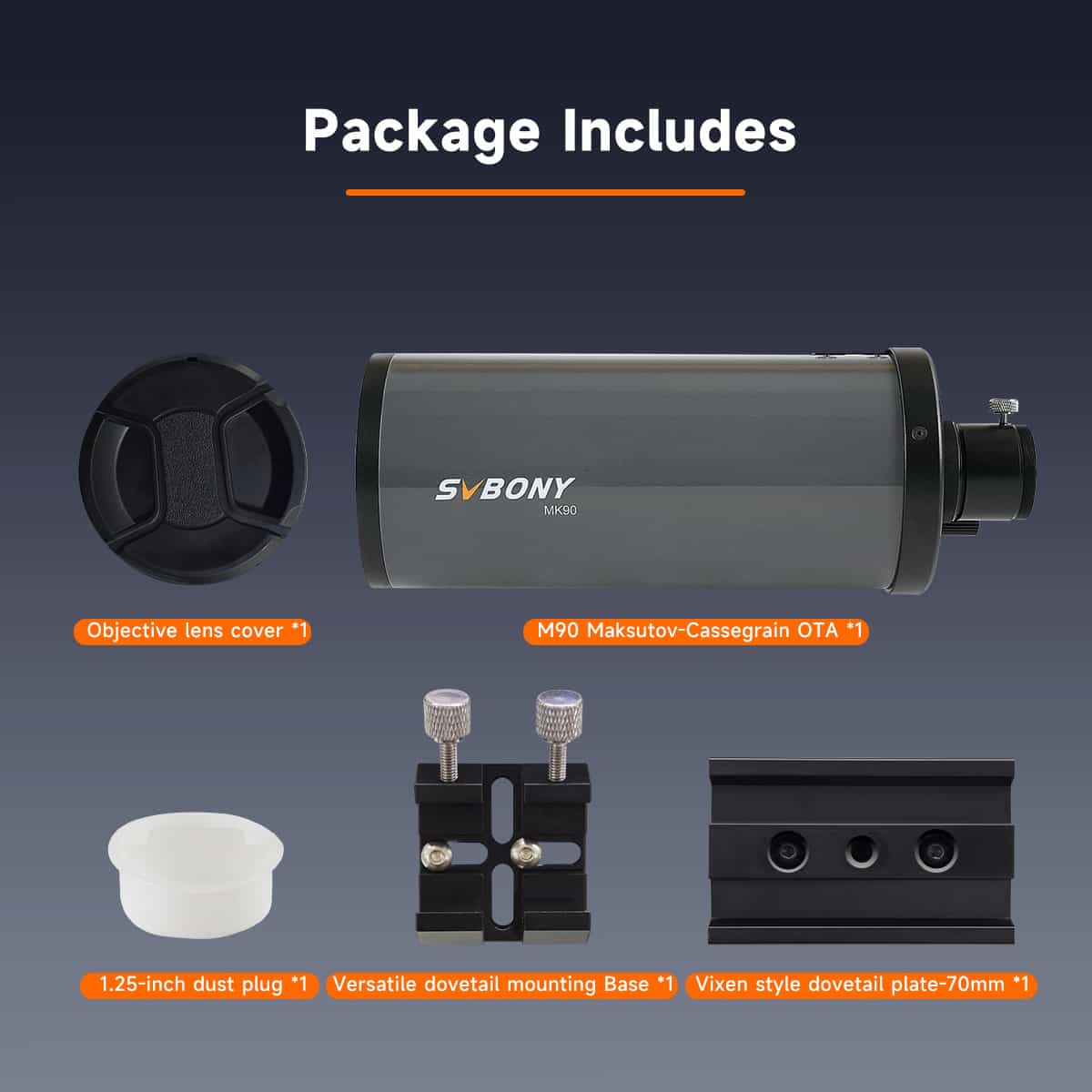 Svbony MK90 90mm Portable Maksutov Cassegrain Telescope – Great for Bird Watching, Long Range Viewing and Lunar Planetary Observations