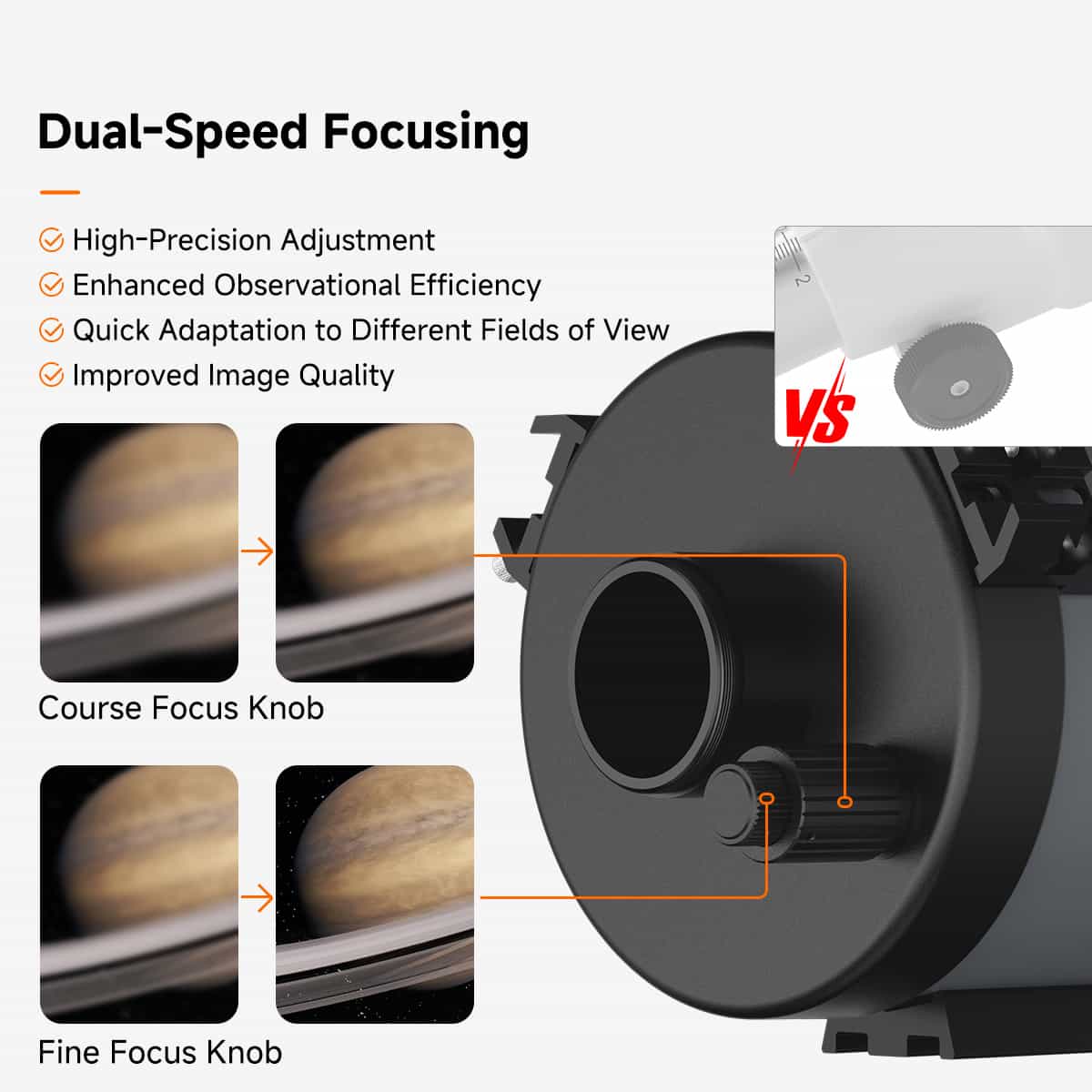 SVBONY MK127 Maksutov Cassegrain Telescope OTA 127mm f/11.8 Portable Design for Lunar Planetary Nebula Observations