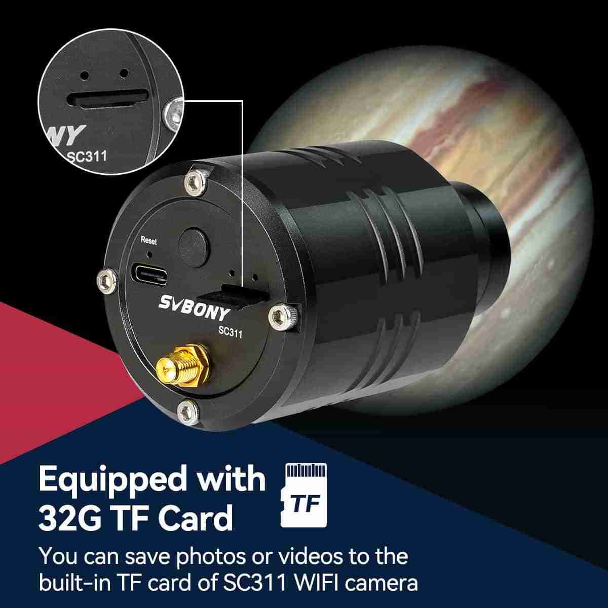 SC311 WIFI Astronomy Camera IMX662 EAA 2.4G for Astronomical Planetary Photography