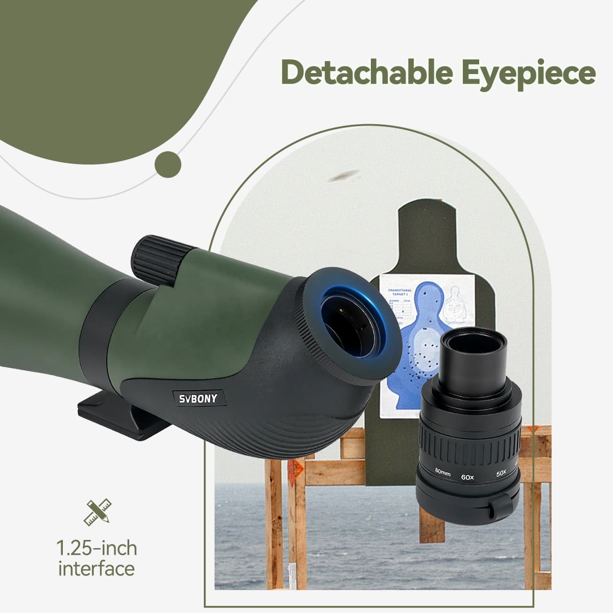 SA412 20-60X80 Spotting Scope with Wifi Camera Birding Photography