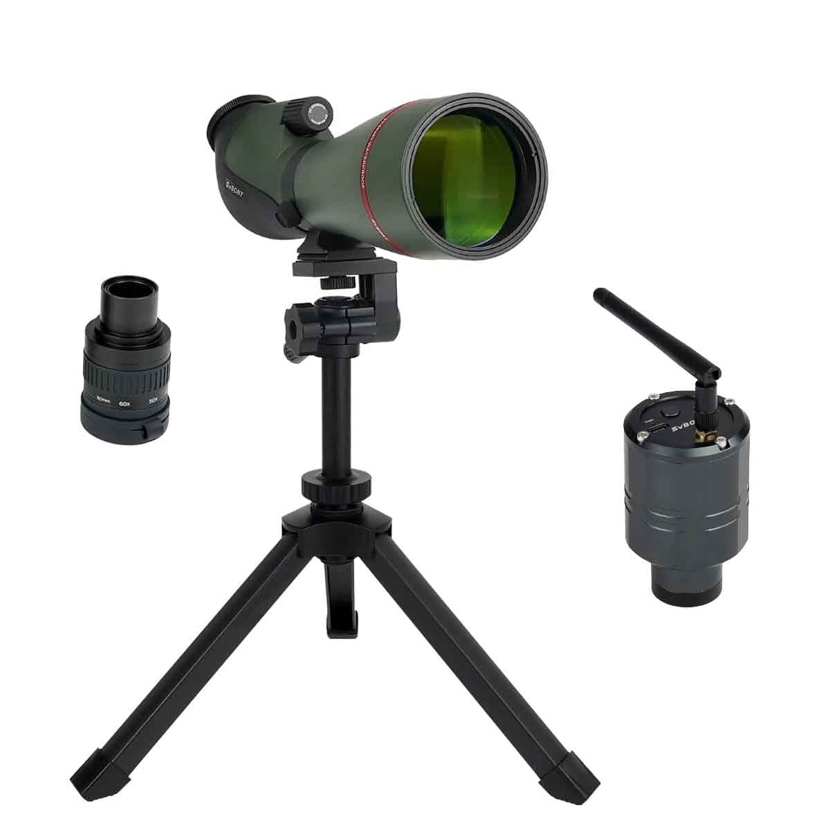 SA412 20-60X80 Spotting Scope with Wifi Camera Birding Photography