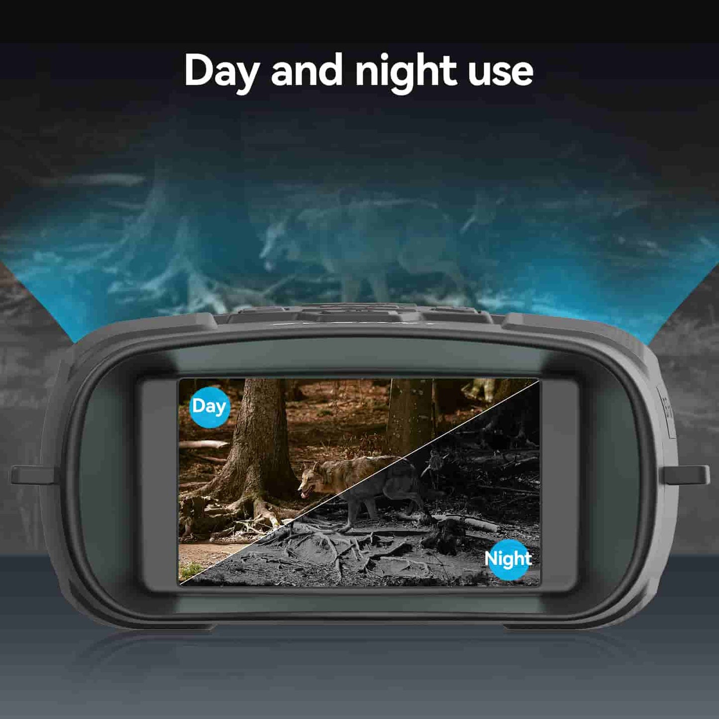 SA206 Night Vision Goggles Binoculars 4K Digital Infrared for Hunting, Bird Watching, Wildlife Observation, Night Fishing Camping