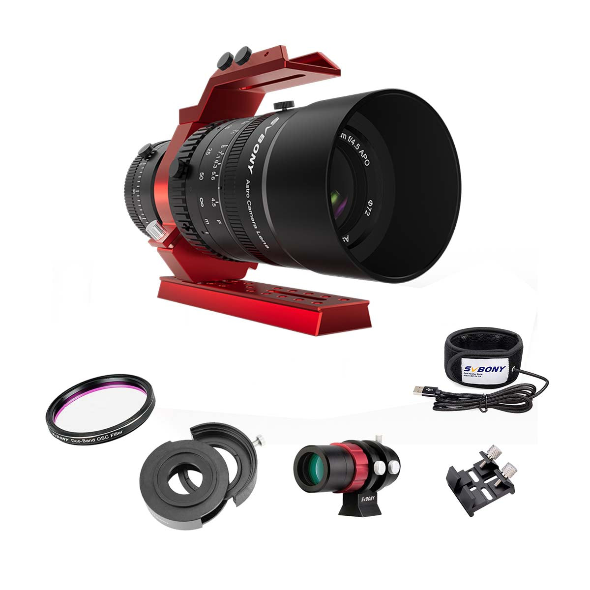 SV555 Astrograph Telescope APO Petzval Telephoto Lens 54mm f/4.5 - New Upgrade - Ideal for Wide Field Photography
