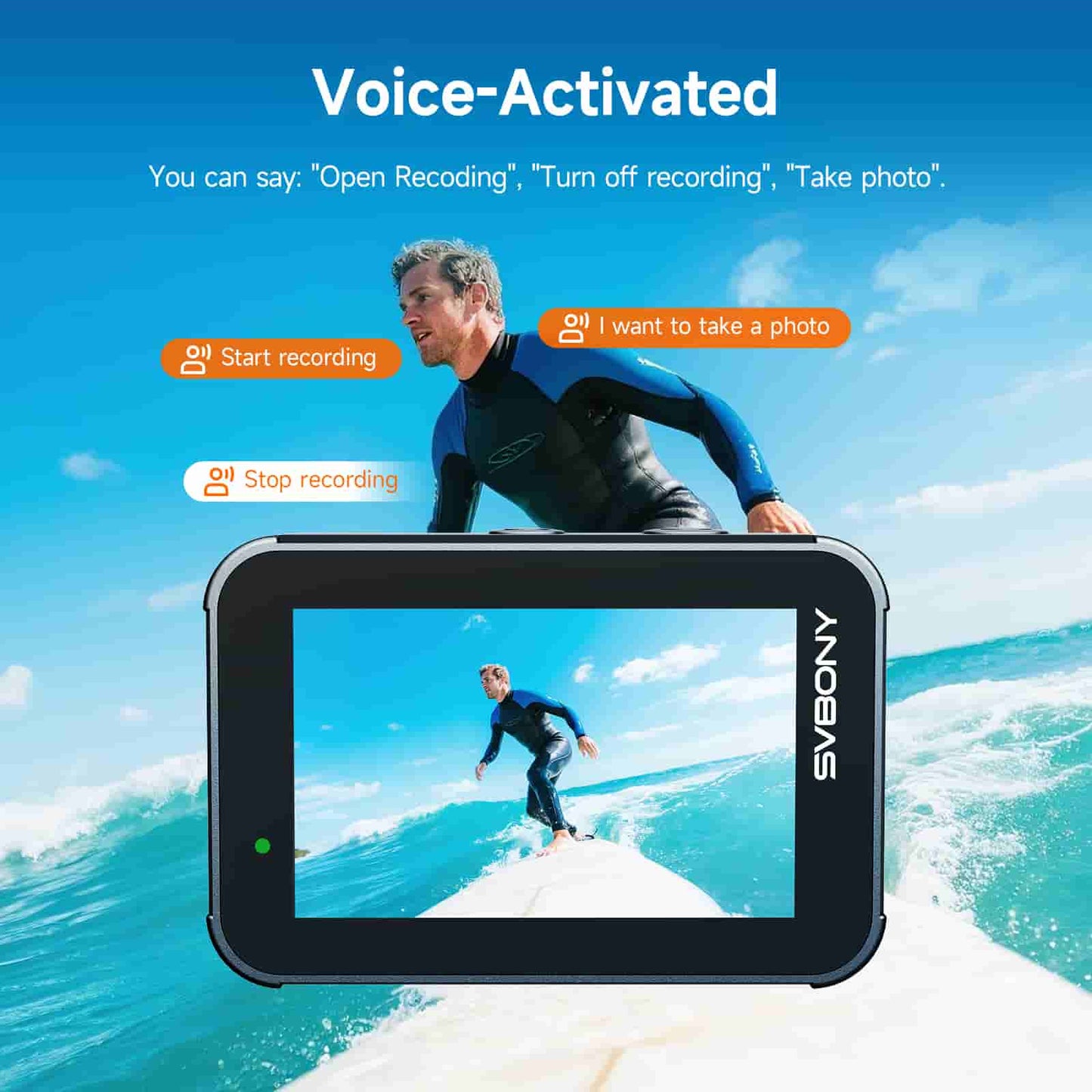 ACT20 Upgraded Action Camera Interpilated 4K60fps Ultra HD Video 20MP Photos 166ft Waterproof 1080p Live Streaming Webcam