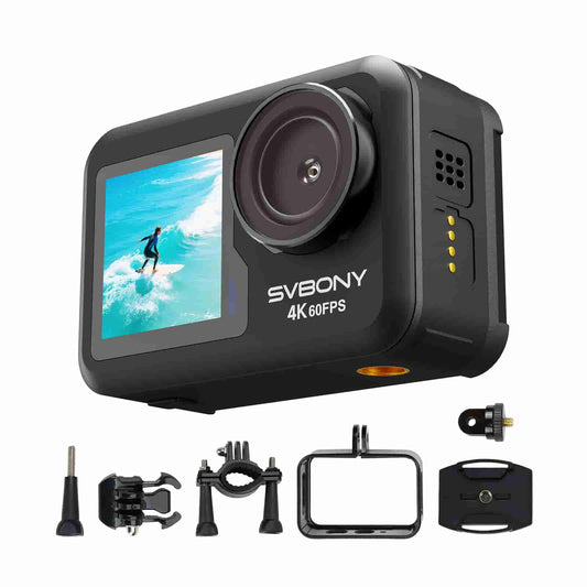 ACT20 Upgraded Action Camera Interpilated 4K60fps Ultra HD Video 20MP Photos 166ft Waterproof 1080p Live Streaming Webcam