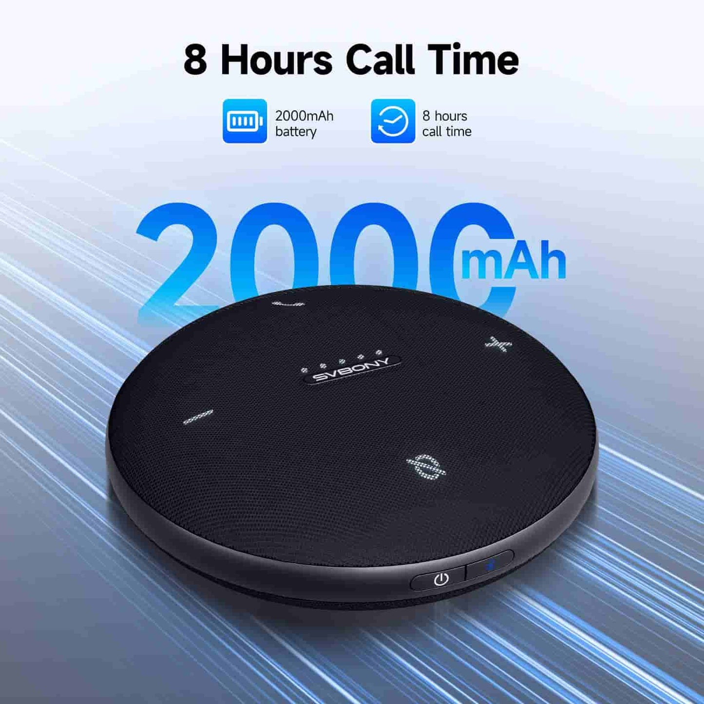 SVHub Omni2 Bluetooth Omni-Directional Microphone for Borderless Communication Conferencing - For the AI Smart Office