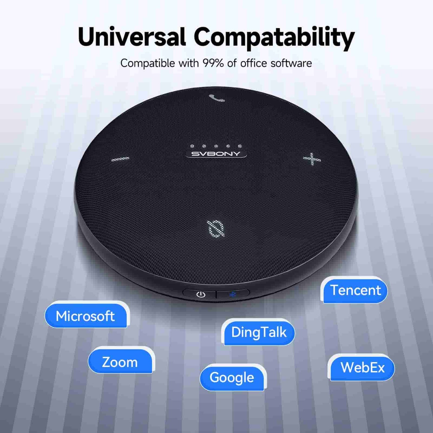 SVHub Omni2 Bluetooth Omni-Directional Microphone for Borderless Communication Conferencing - For the AI Smart Office