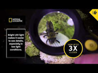 National Geographic 3x LED Magnifying Glass — Illuminated Tool for Exploration and Hobbies | Telescope Wolves