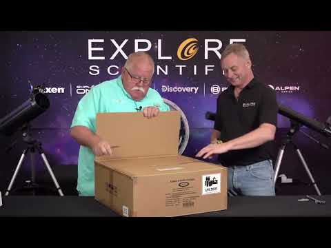 Explore FirstLight 8" Dobsonian Telescope Package Includes ReflexSight, Astro R-Lite Red Flashlight, Tirion Double-Sided Multi-Latitude Planisphere and Moon Crater Map