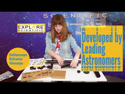 Explore One Galileoscope Refractor — STEM Telescope Kit for Learning Optics and Astronomy