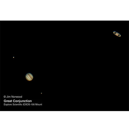 Explore Scientific FCD100 80mm Triplet APO with Field Flattener, iEXOS-100 GoTo Mount & Counterweights (FCD100-0806-FF-IEXOS100)