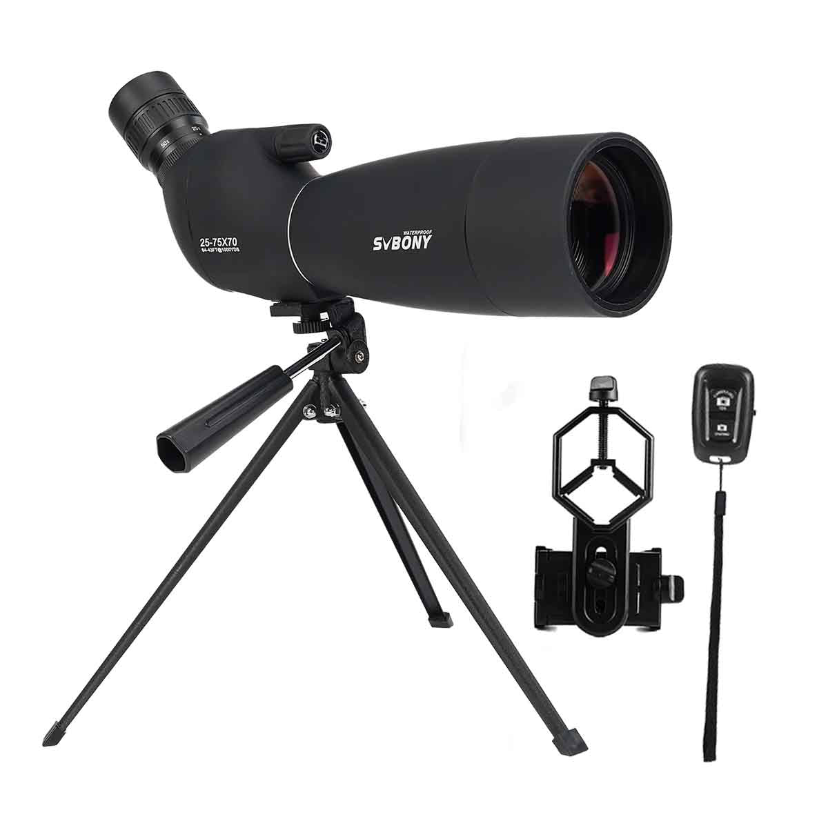 SV28 Plus 25-75x70 Spotting Scope For Phone Birding Photography