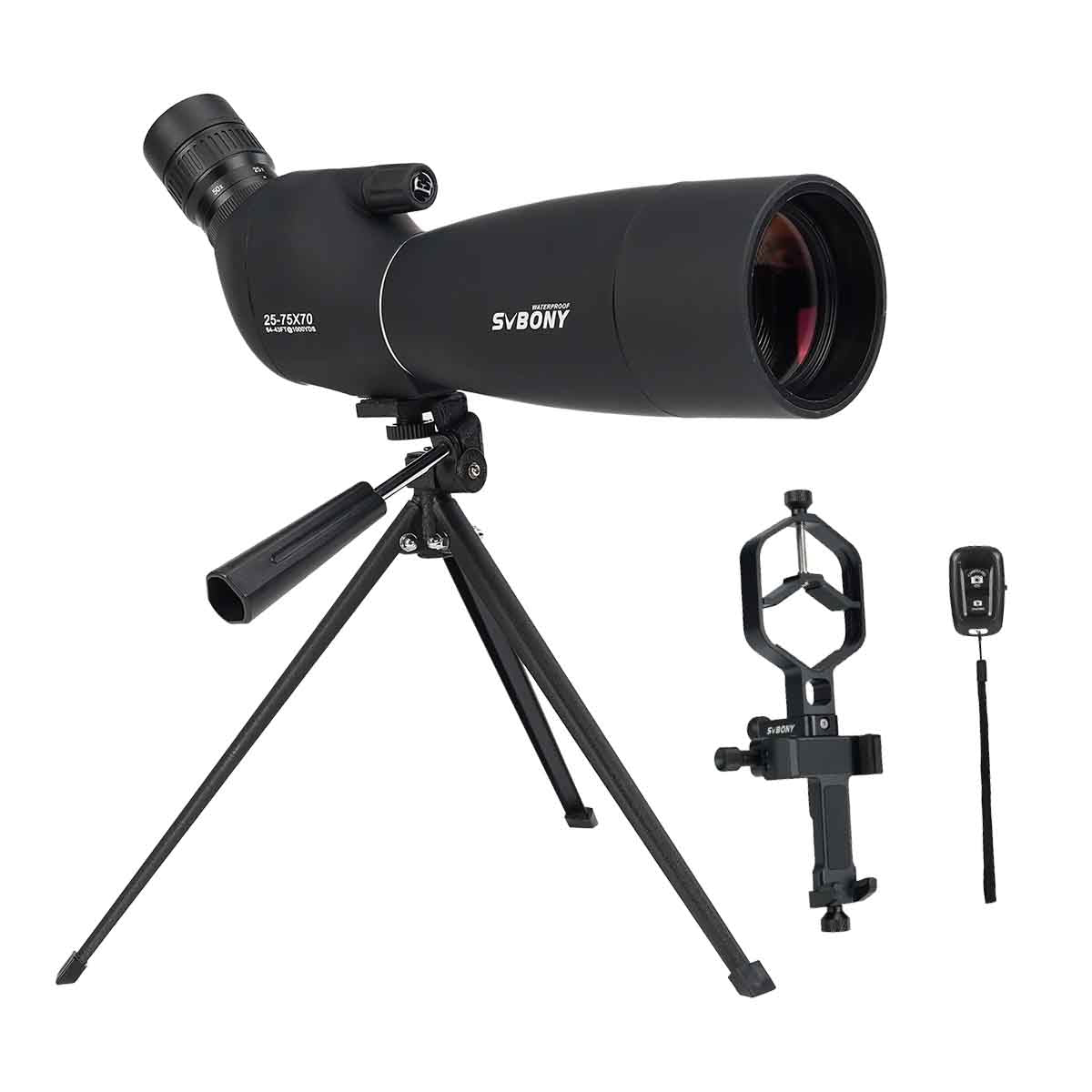 SV28 Plus 25-75x70 Spotting Scope For Phone Birding Photography