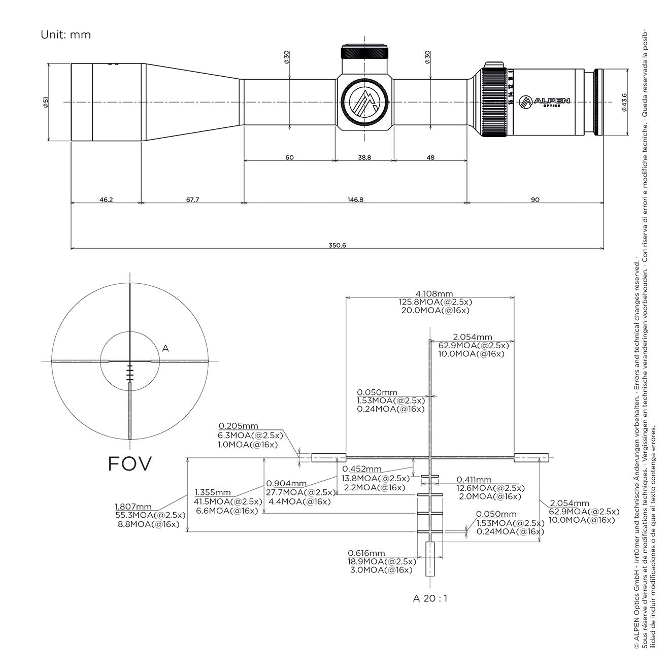 XP 2.5-16x42 A4 Riflescope with SmartDot