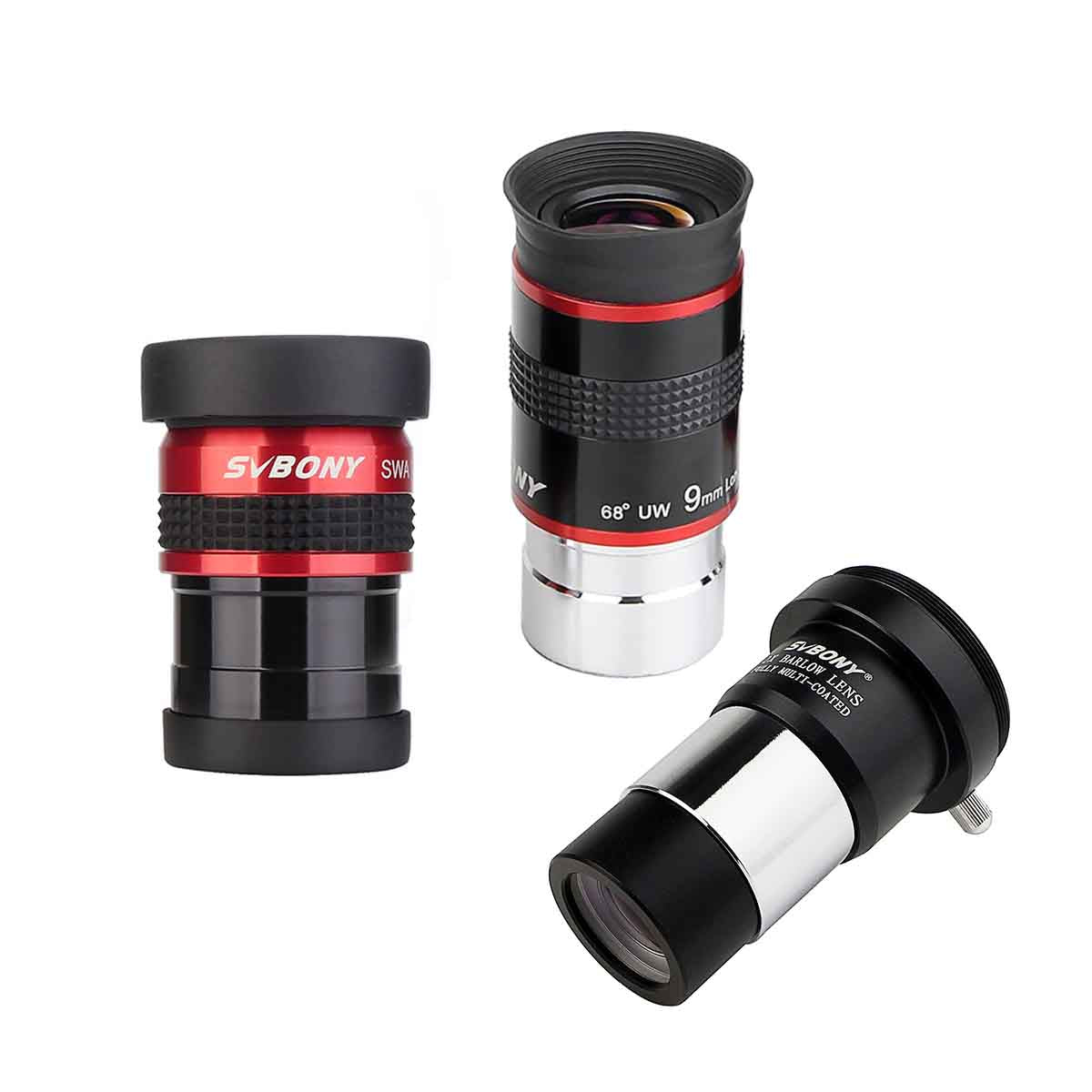 SV154  Telescope Eyepiece 1.25inch 70 Degree SWA 15mm Red