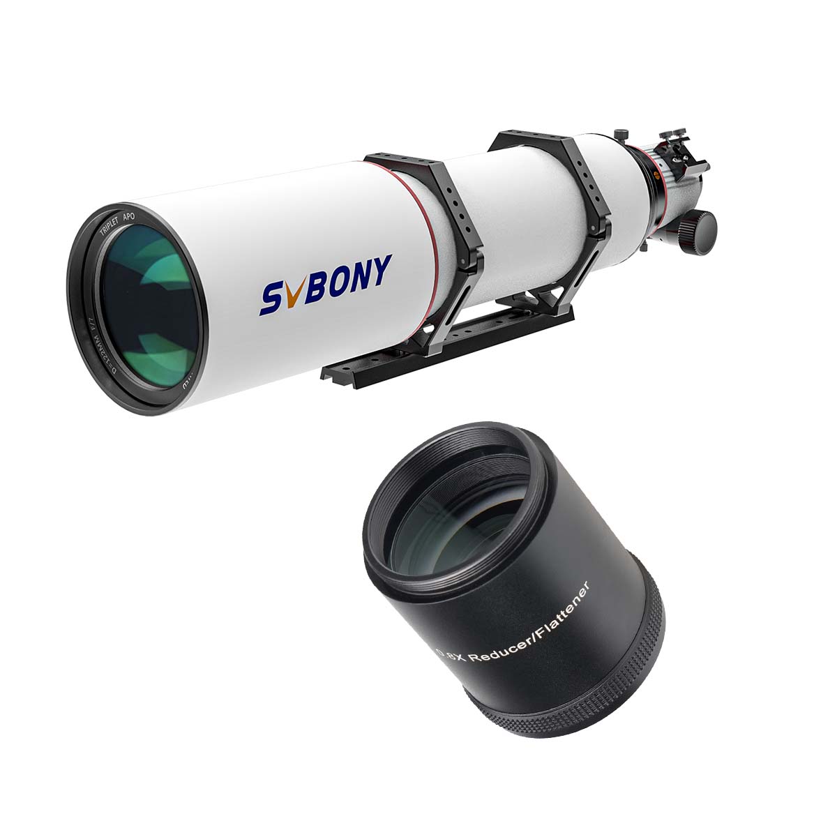 SV550 122 APO Telescope Refractor - SV209 0.8x Field Flattener Set for Astronomical Photography