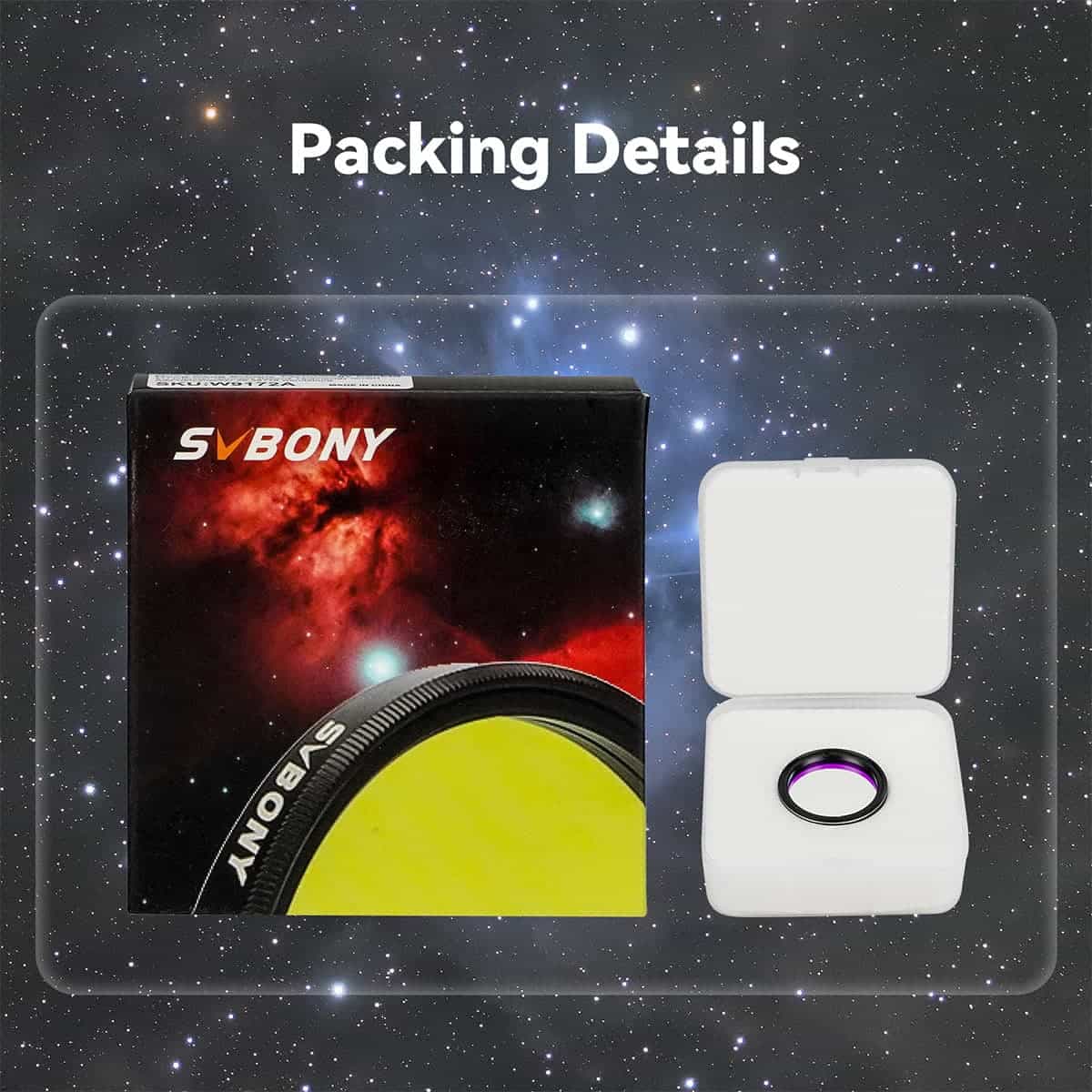 SVBONY SV220 Telescope Filter, H-Alpha & OIII, 7nm Dual-Band 1.25" Nebula Filter for Astrophotography