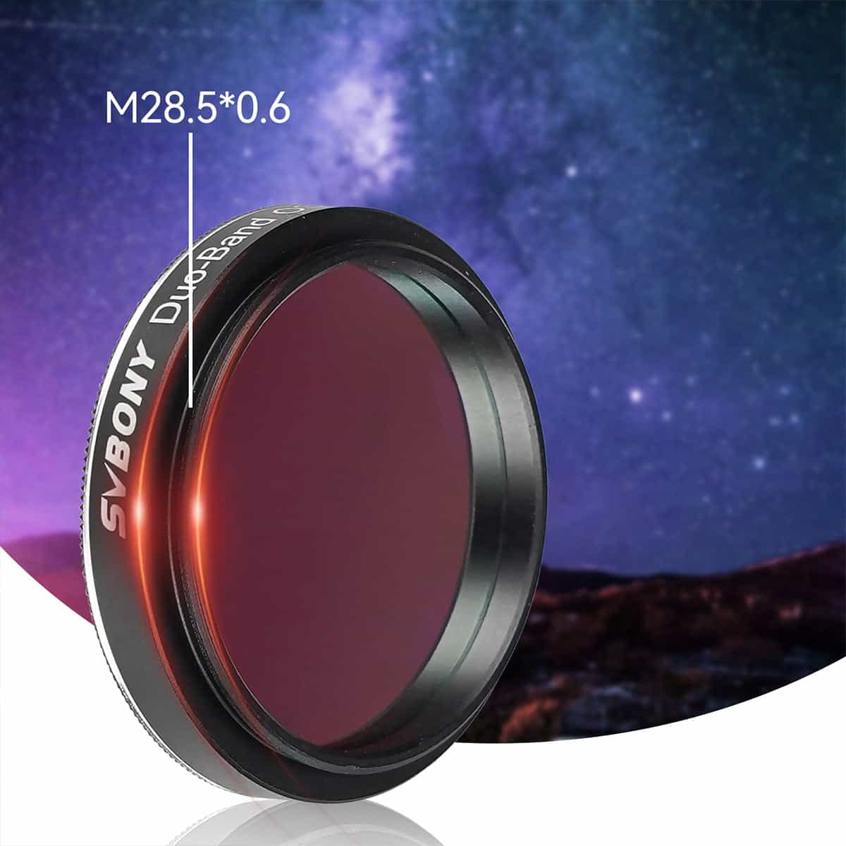 SVBONY SV220 Telescope Filter, H-Alpha & OIII, 7nm Dual-Band 1.25" Nebula Filter for Astrophotography