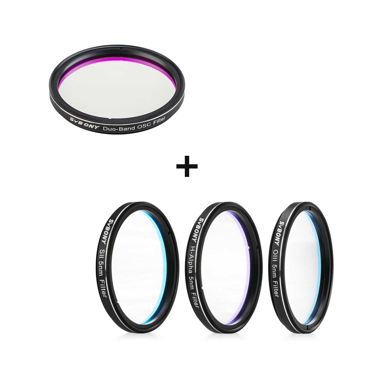 SVBONY SV220 Telescope Filter, H-Alpha & OIII, 7nm Dual-Band 2" Nebula Filter for Astrophotography