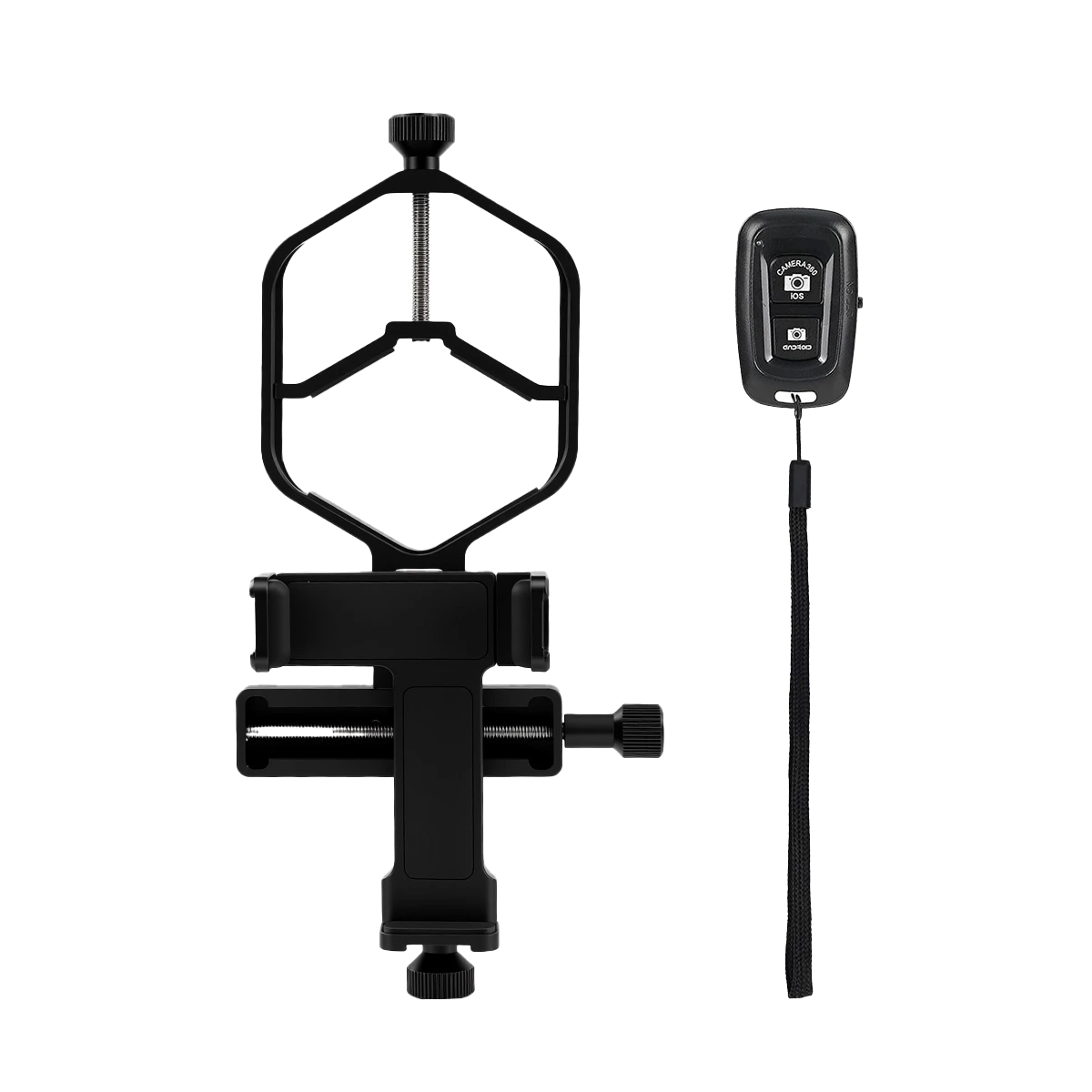 SV214 Pro Phone Adapter 3-Axis Universal Clamp With Shutter 28mm-64mm for Capture Images and Video Through Telescope or Digiscoping