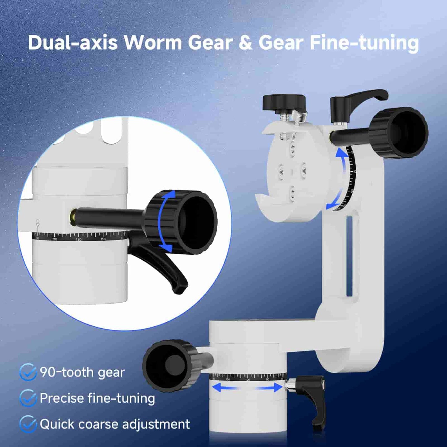 SV225 MINI Alt-Azimuth Telescope Mount Adjustable Angle Perfect Travel Companion For Beginner Astronomy