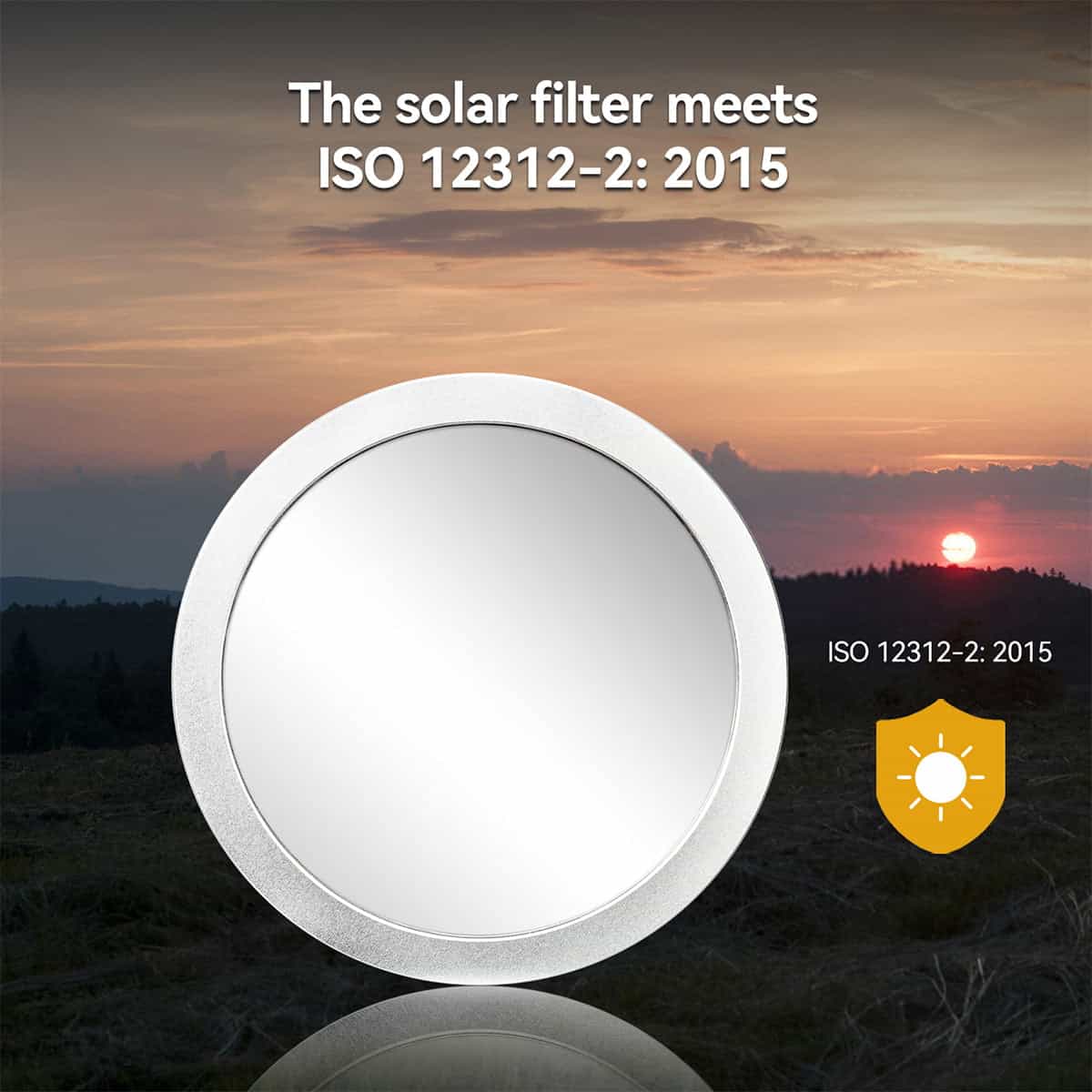 SV229 Solar Eclipse Telescope Filter Metal Cap - Meet ISO 12312-2:2015 Standard For Eclipses & Sunspots Observation 103mm